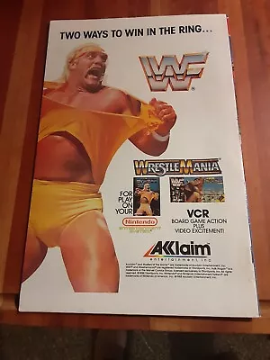 Wrestle Mania VCR Board Game Ad Print Advertisment  1988 • $5