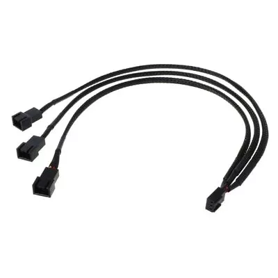 12V 30CM 3Pin Fan PWM 1 To 3 Way Power Supply Extension Cable Y Splitter Port PC • £3.80