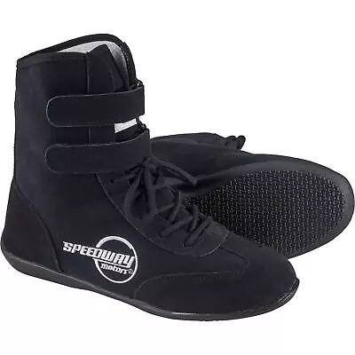 Speedway Hightop Racing Shoes SFI 3.3/5 Flexible Leather Black US Mens 11 • $75.99