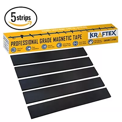 Heavy Duty Strong Magnetic Tape Adhesive Backing Wall Magnet Strips Storage Set • $29.56