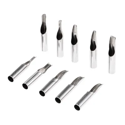 $8.27 • Buy 10x Sterile Stainless Steel Tattoo Nozzle Tips Kit Professional Machine Supplies