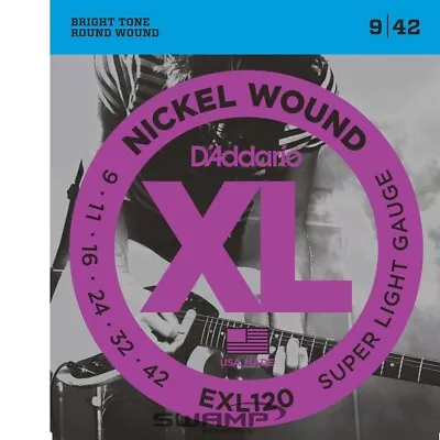 D'Addario EXL120 Electric Guitar Strings - Super Light - 9-42 • $15.99