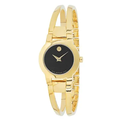 Movado 0606946 Women's Amorosa Black Dial Quartz Watch • $264