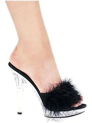 Ellie Shoes E-Sasha 5  Heel Maribou Slipper • $67