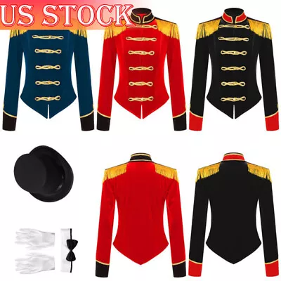 US Women Circus Ringmaster Costume Outfit Tassel Jacket Cosplay Steampunk Jacket • $25.93