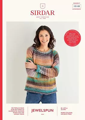 Sirdar Pattern Women’s Crew Neck Raglan Sweater In Jewelspun (leaflet) 10140  • £4.59