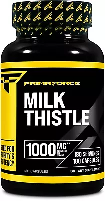 Primaforce Milk Thistle 180 Capsules 1000mg Equivalent - 4:1 Extract • $15.02