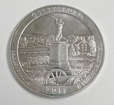 2011 US Mint American The Beautiful Gettysburg 5oz Silver Bullion Coin (A) • $169.99