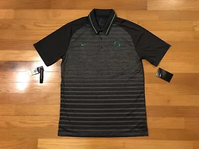 New M Nike Dri Fit Oregon Ducks Grey Green Polo Golf Football BV6615-060 Men • $40