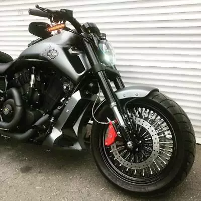 $79.57 • Buy For Harley V-Rod Muscle VRSCF 2009-2017 Motorcycle LED Turn Signal Mirrors Black