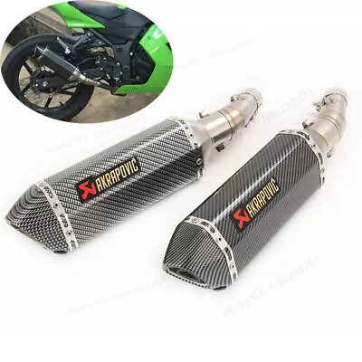 For Kawasaki Z300 Z250 Ninja 300 250 2013-2016 Exhaust Pipe Muffler Tips Slip On • $94.49