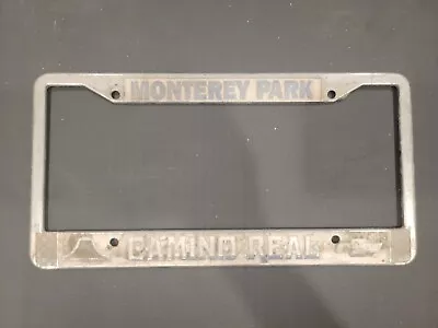 MONTEREY PARK CAMINO REAL CHEVROLET   Vintage Dealer License Plate Frame” • $50