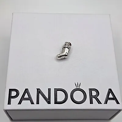 Genuine Pandora Red Enamel Christmas Stocking Teddy Bear Charm ALE 925 #791773CZ • £19