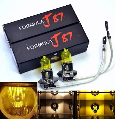 Halogen H3 55W 3000K Yellow Two Bulbs Fog Light Replacement Lamp Stock Plug Play • $12.82