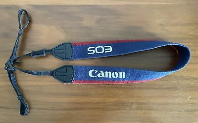 Vintage Canon EOS Camera Strap - Blue & Red • £3