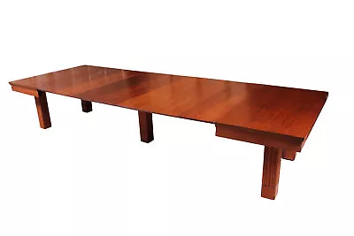 Square Mahogany Banquet Table With 9 Leaves And Square Legs  • $3175