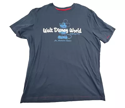 Walt Disney World Shirt Mens L Mickey Mouse Short Sleeve Blue Classic • $8.50