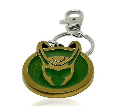 LOKI SYMBOL HELMET KEYCHAIN Marvel's LOKI SYMBOL Keychain Size - 3.5 Cm X 4 Cm • £12.49