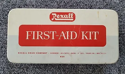 Rexall First Aid Kit W/contents ~ Metal Box ~ Vintage  • $25