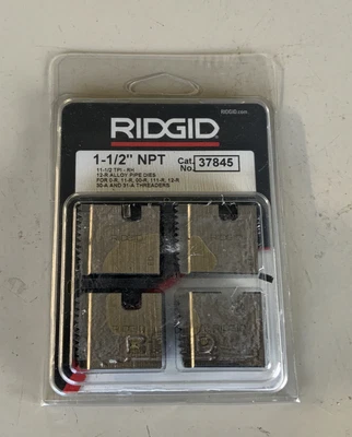 $32 • Buy Ridgid 37845 1-1/2  Npt 12r Pipe Threading Dies Or 11r 111r 30-a 31-a 00-r New