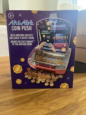 New Edition Fun Kids Coin Push Machine Arcade Style Game Playset Christmas Gift • £21.50