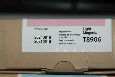 Genuine Epson T8906 Light Magenta Ink SureColor S80600 700ml Sealed T890600 • $129.95