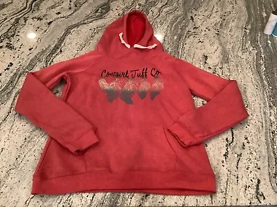 Cowgirl Tuff Red Hoodie Sweatshirt Feathers M • $13