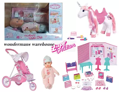 £8.99 • Buy Zapf Baby Annabell Doll & Playsets - Unicorn/Pop Up Shop/Deluxe Bath Set- New