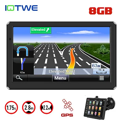 IOTWE 7  Car Truck Sat Nav GPS Navigation Free Lifetime UK&EU Maps Touch Screen • £40.29