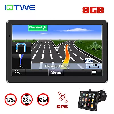 IOTWE 7  Car Truck Sat Nav GPS Navigation Free Lifetime UK&EU Maps Touch Screen • £42.29