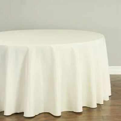 $14.98 • Buy 1/10 Pack 120 In. Round Polyester Tablecloth, 30 Colors! Wedding Party Event