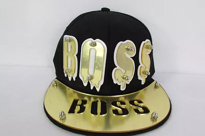 Women Men Baseball Cap Fashion Hat Gold BOSS Brown LEOPARD MUSTACHE Hip Hop Fun • $12.99