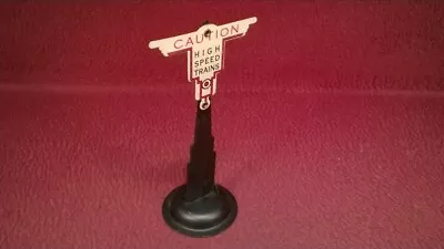 Marx Caution High Speed Trains Metal Sign Post • $7.61