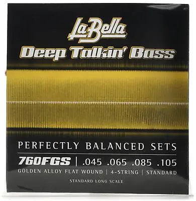 La Bella Deep Talkin' Bass Gold Flats Electric Bass Strings - 4-string • $45.95