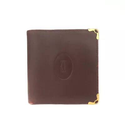 Must De Cartier Leather Bifold Wallet/9Y0617 • $1