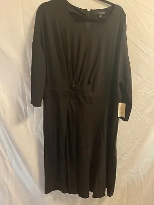 Plus Sized 22w Eloquii Black Twisted Dress  NWT • $23