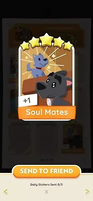 Monopoly Go - 5 Star Card 🌟🌟🌟🌟🌟 - Set 15 Soul Mates • $32.62