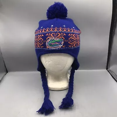 UF Florida Gators Knit Pom Beanie Hat Cap Blue Womens Winter Sports Warm Tassel • $10