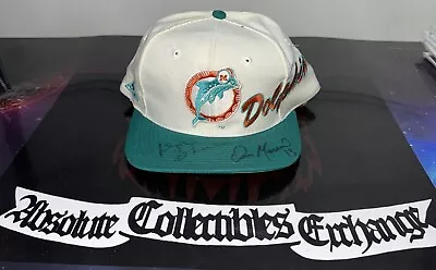 Dan Marino & Don Shula Signed Autographed Vintage Dolphins APEX Snapback Hat PSA • £199.49
