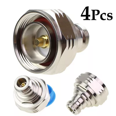 Lot 4 X L29 7/16 DIN Male Jack To N Female Plug RF Coaxial Adapter Connector M/F • $32.90