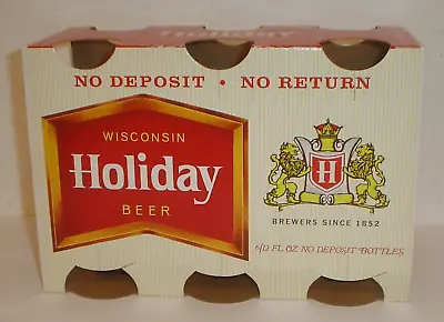 Vintage Holiday Beer 6 Pack Bottle Carrier Box Potosi Wisconsin • $9.99