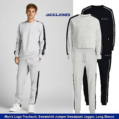 £32.49 • Buy Jack&Jones Men's Logo Tracksuit, Sweatshirt Jumper Sweatpant Jogger, Long Sleeve