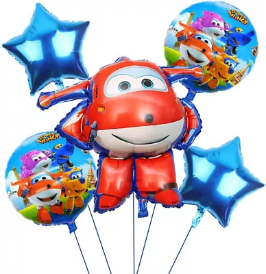 19 Pcs Super Wings Jett Airplane Foil Balloons For Kid Party Birthday Decoration • $9.99