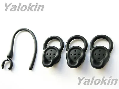 3 Small Black Stabilizer Earbuds And 1 Earhook For Jawbone ERA • £22.79