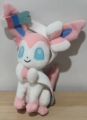 Sylveon Pokemon Plush Tomy 23cm Plush Toy Doll Eevee Evolution Pink White 2017 • $35