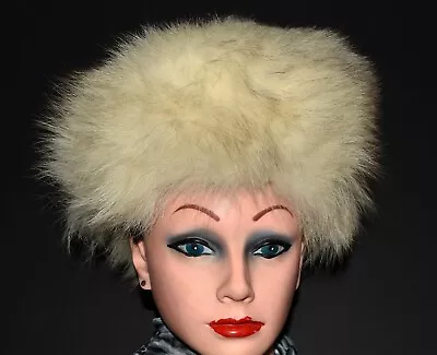 Vintage Norwegian Fox Fur Fluffy Womens Hat Size Small To Medium • $39.99