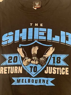 WWE WWF The Shield 2018 Return To Justice Melbourne TShirt Size Small • $16