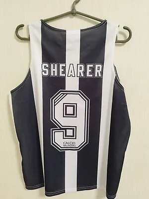 Sz M Adult Newcastle United Football Jersey Shearer Shirt Calcio Mundial • $38.99