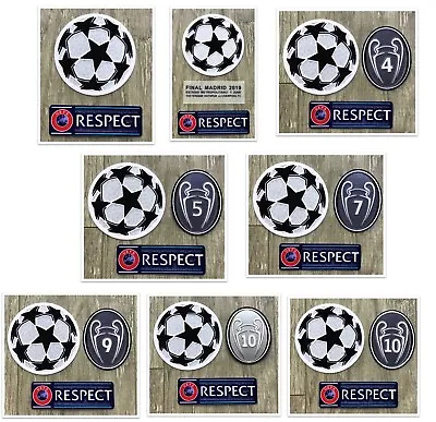 UCL UEFA Champions League Set Respect+Star Ball+Trophy 457910 Patch • $7.99