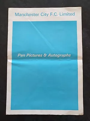 MANCHESTER CITY 1970s - Official Club Printed Autograph Sheet - FOOTBALL • £0.99